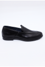 Ανδρικά δερμάτινα μαύρα loafers