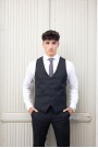 Man's black vest mixed wool Man's black vest mixed wool