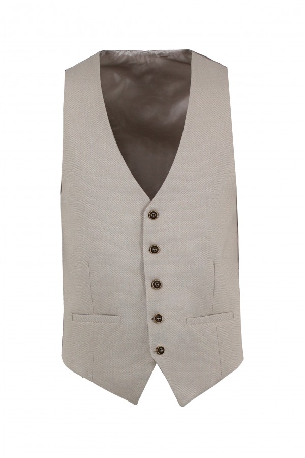 Man's beige vest mixed wool Man's beige vest mixed wool