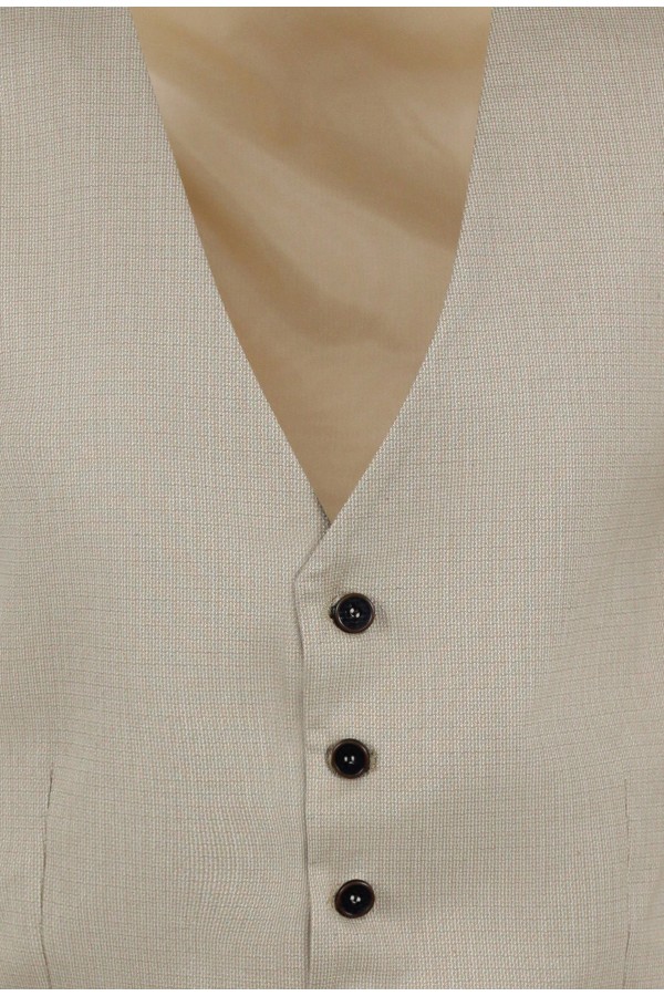 Ανδρικό μπεζ γιλέκο mixed wool