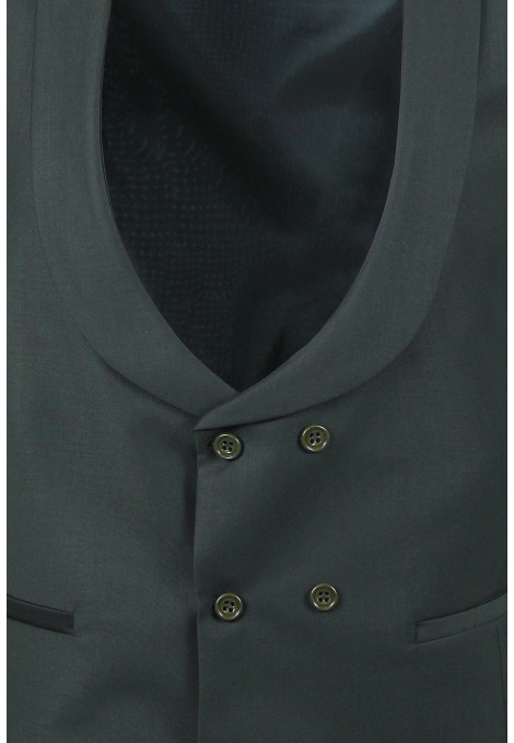 Man's dark green vest mixed wool
