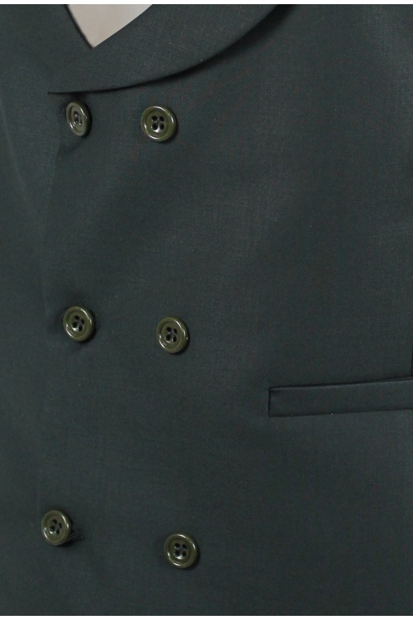 Man's dark green vest mixed wool