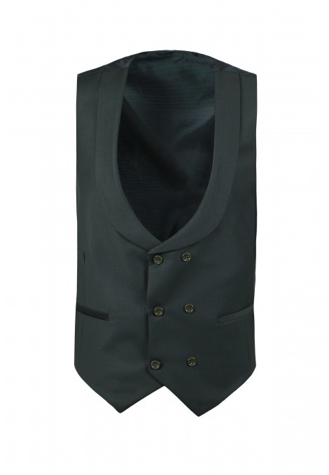 Man's dark green vest mixed wool