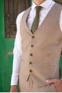 Ανδρικό Camel mixed wool Γιλέκο