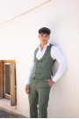 Πράσινο mixed wool Γιλέκο Πράσινο mixed wool Γιλέκο