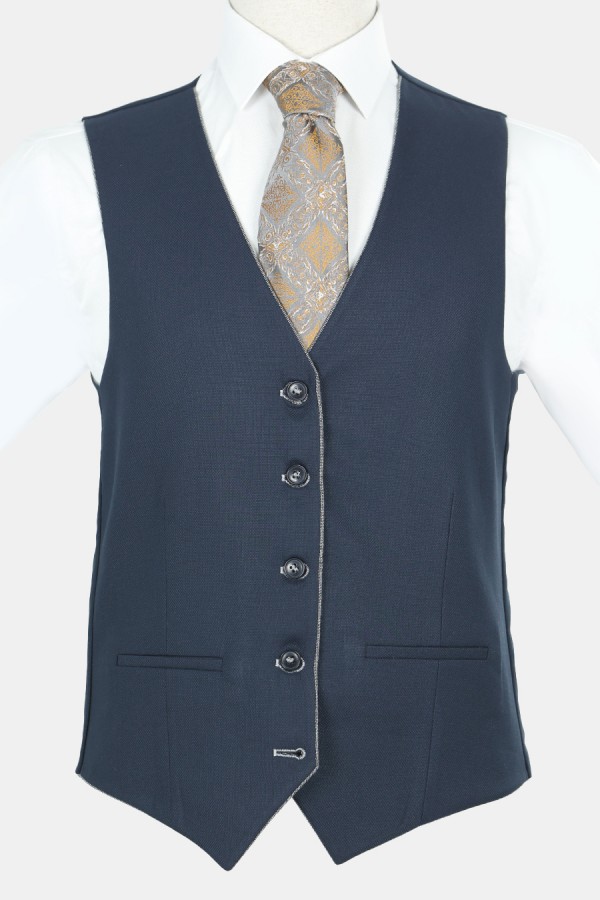Man's grey-blue  reversible vest