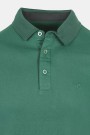 Man's dark green polo t-shirt