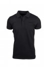 Man's Black Cotton Polo T-shirt