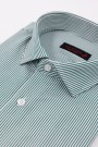 Man's green striped shirt