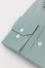 Man's green striped shirt
