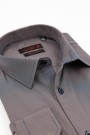 Man's blue-camel checked shirt