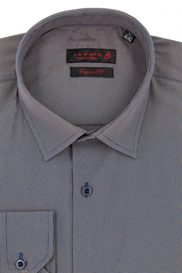 Man's blue-camel checked shirt Man's blue-camel checked shirt