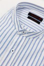 Man's sky blue shirt with stand-up collar