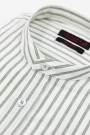 Man's green shirt with stand-up collar