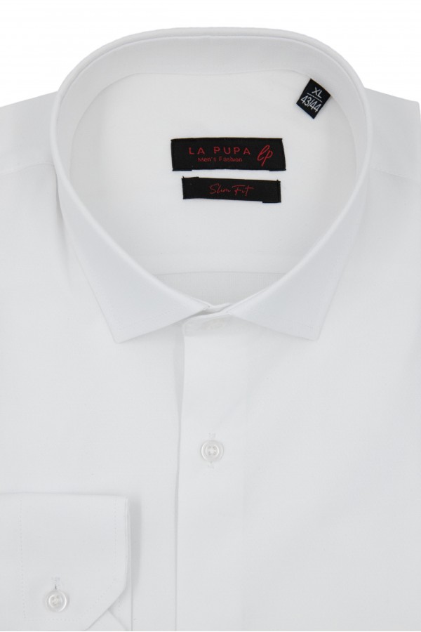 Man’s white shirt with textured weave Man’s white shirt with textured weave