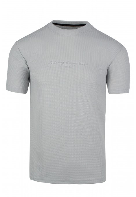 Ανδρική ανοιχτό γκρι μπλούζα slim fit