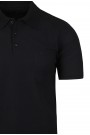 Man's black t-shirt polo