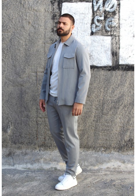 Man's light grey suit  