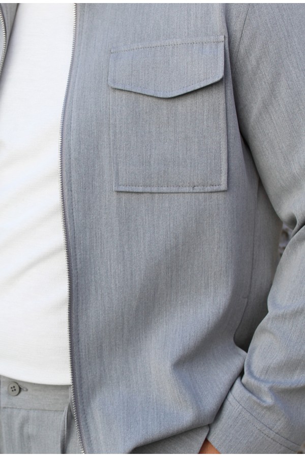 Man's light grey suit  