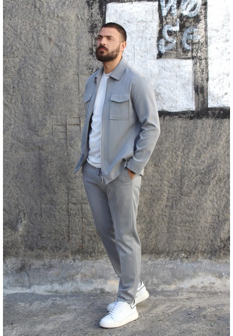 Man's light grey suit  