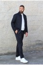 Man's dark blue suit  