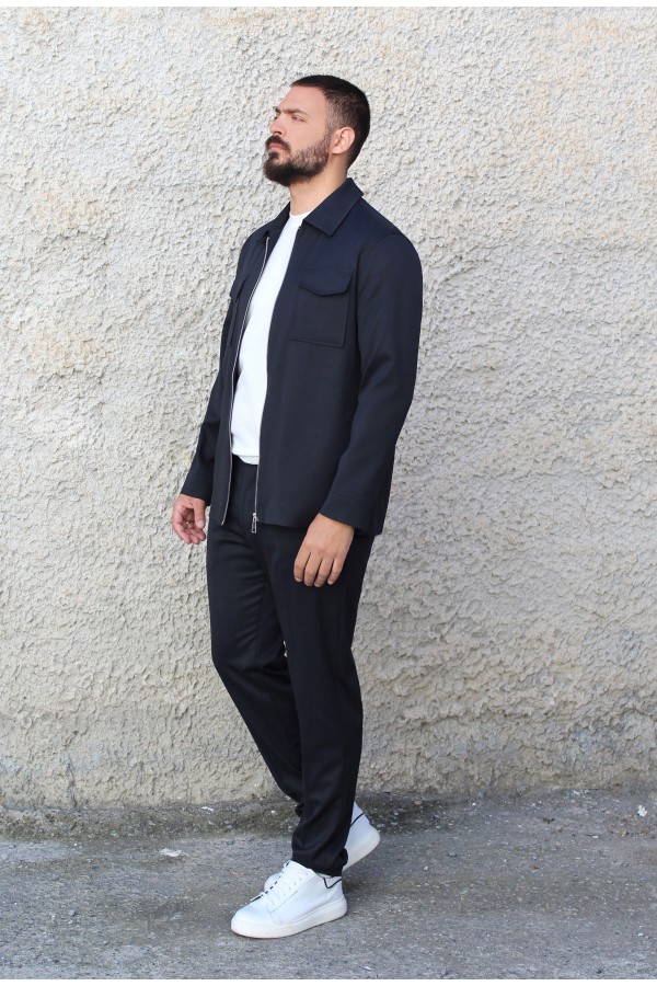Man's dark blue suit  