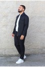 Man's dark blue suit  