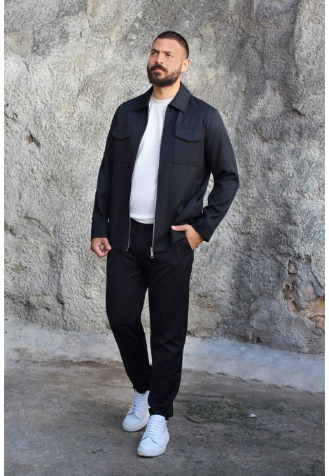 Man's dark blue suit  