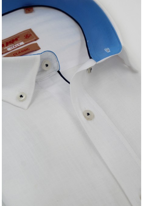 Man's white shirt linen