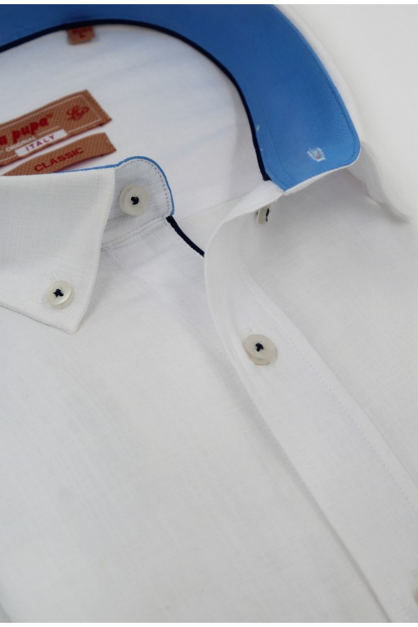 Man's white shirt linen