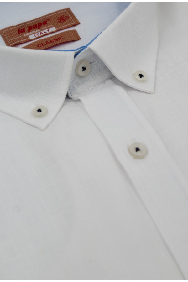 Man's white shirt linen