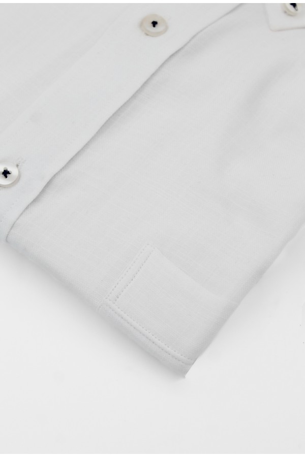 Man's white shirt linen