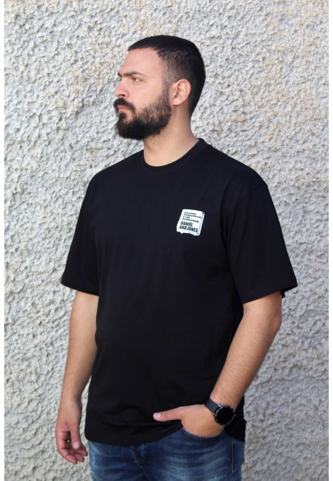 Ανδρική μαύρη μπλούζα oversized 
