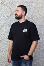 Ανδρική μαύρη μπλούζα oversized 