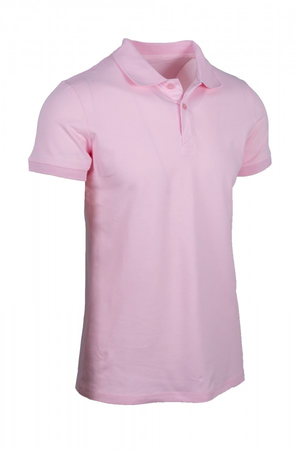 Man's Lilac  Cotton Polo T-shirt