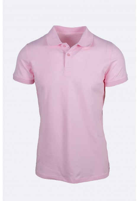 Man's Lilac  Cotton Polo T-shirt