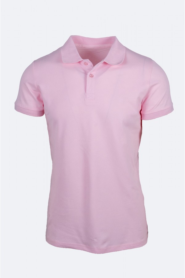 Man's Lilac Cotton Polo T-shirt Man's Lilac Cotton Polo T-shirt