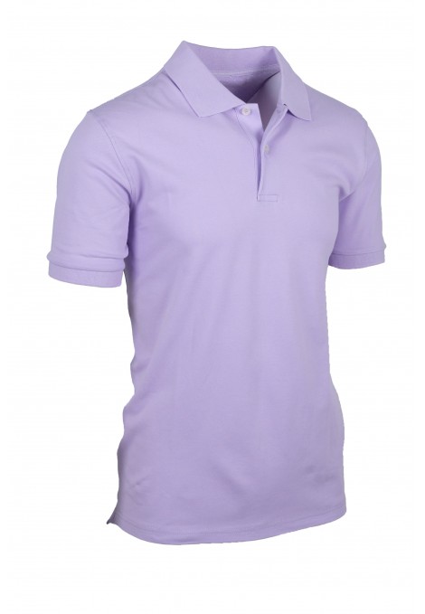 Man's Lilac Cotton Polo T-shirt