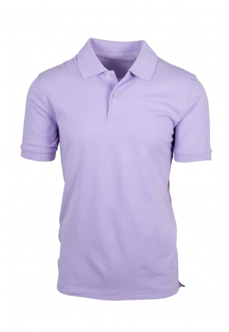 Man's Lilac Cotton Polo T-shirt