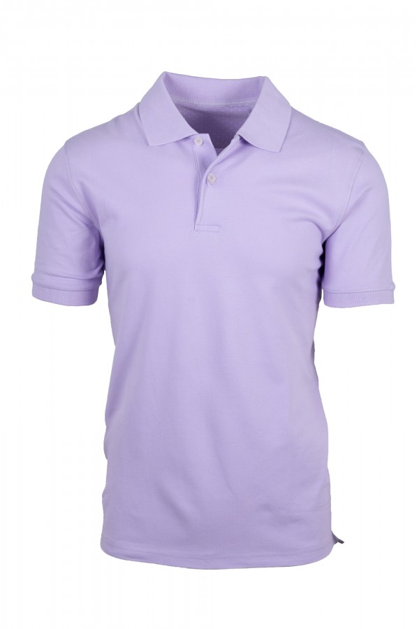 Man's Lilac Cotton Polo T-shirt