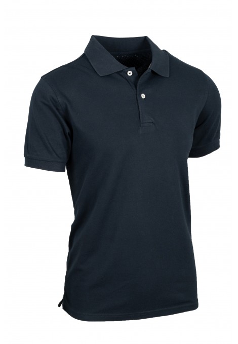 Man's Dark Blue Cotton Polo T-shirt