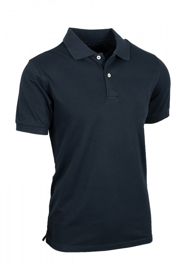 Man's Dark Blue Cotton Polo T-shirt