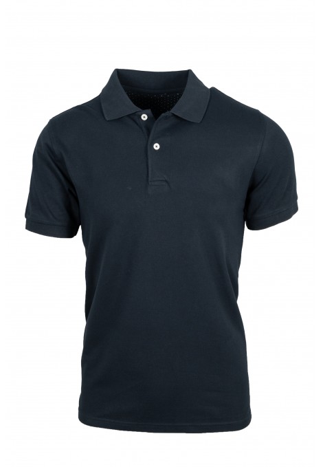 Man's Dark Blue Cotton Polo T-shirt