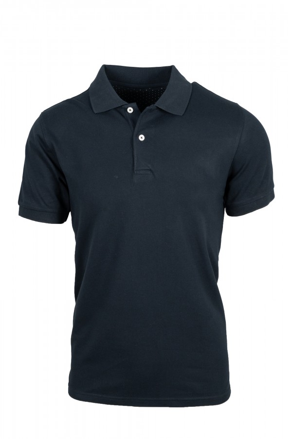 Man's Dark Blue Cotton Polo T-shirt Man's Dark Blue Cotton Polo T-shirt