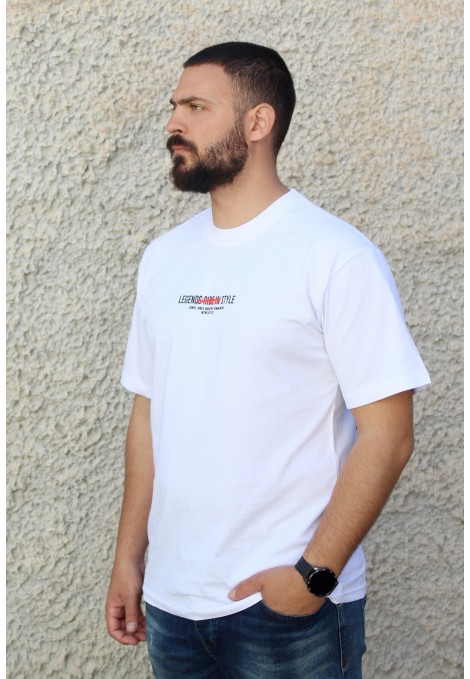 Ανδρική λευκή μπλούζα oversized