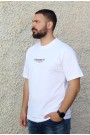 Ανδρική λευκή μπλούζα oversized