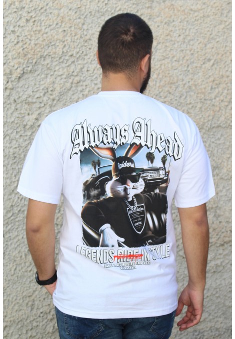 Ανδρική λευκή μπλούζα oversized