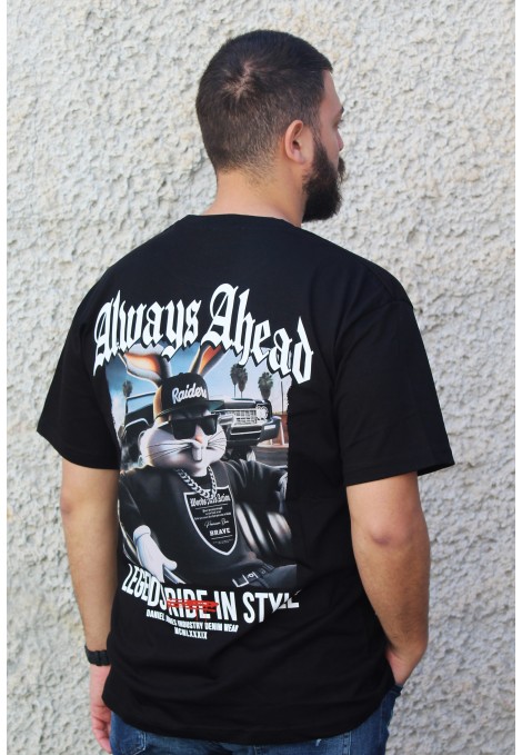  Ανδρική μαύρη μπλούζα oversized
