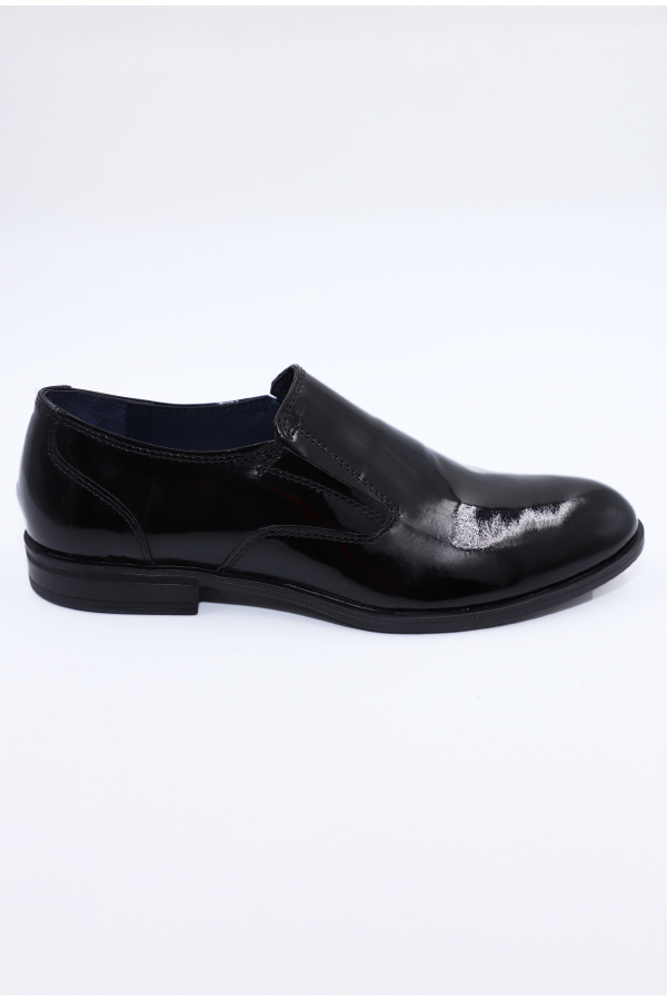 Ανδρικά δερμάτινα μαύρα loafers Ανδρικά δερμάτινα μαύρα loafers