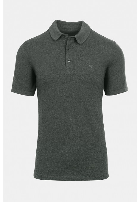 Man's anthracite grey polo t-shirt